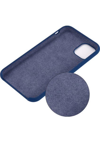 Çizilmez Yumuşak Sıvı Silikon Telefon Kabuğu Cep Telefonu Çantası Kılıfı iPhone 11 6.1 Inç (2019)-LACIVERT (Yurt Dışından) fiyatları