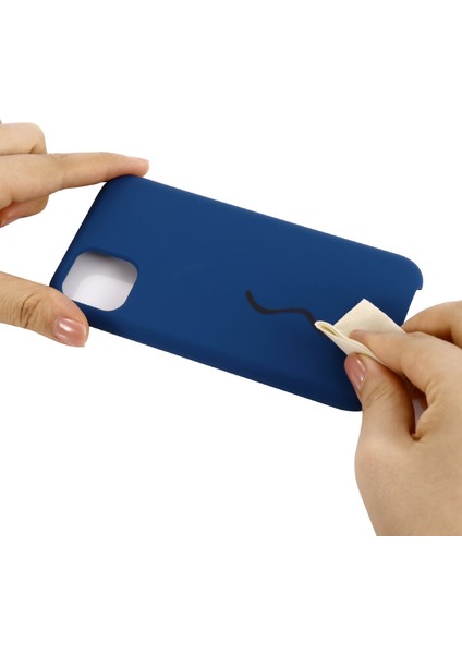 Çizilmez Yumuşak Sıvı Silikon Telefon Kabuğu Cep Telefonu Çantası Kılıfı iPhone 11 6.1 Inç (2019)-LACIVERT (Yurt Dışından) fırsatları