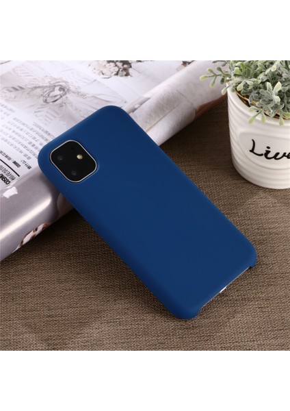Çizilmez Yumuşak Sıvı Silikon Telefon Kabuğu Cep Telefonu Çantası Kılıfı iPhone 11 6.1 Inç (2019)-LACIVERT (Yurt Dışından) indirimleri