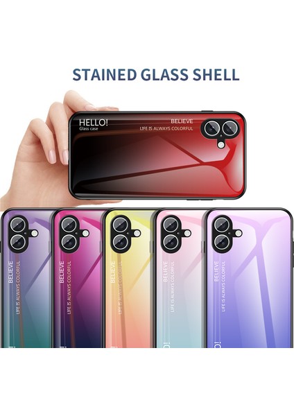 iPhone 16 Plus Kılıf Çizilmez Temperli Cam + Pc + Tpu Telefon Kılıfı - Degrade Gül (Yurt Dışından) indirimleri