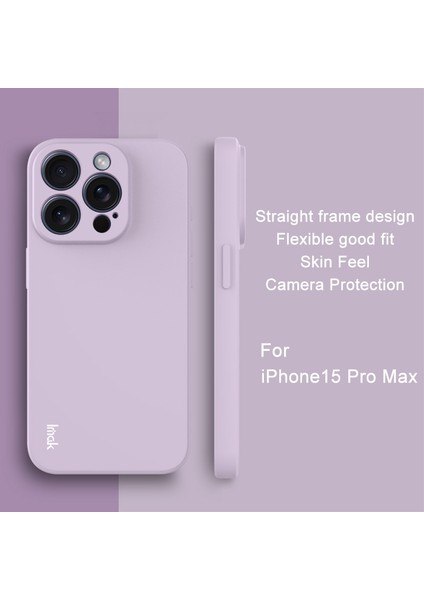 Imak Uc-4 Serisi iPhone 15 Pro Max Tpu Kılıf Düz Kenar Cep Telefonu Kılıfı-Mor (Yurt Dışından) indirimleri