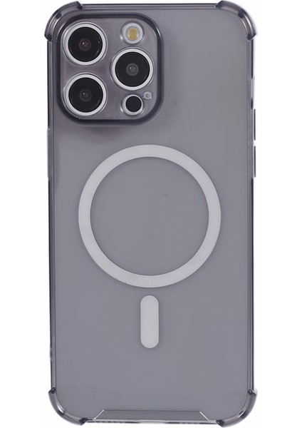 iPhone 15 Pro Manyetik Kılıf Dört Köşe Düşmeye Karşı Tpu Kapak Magsafe ile Uyumlu-Siyah (Yurt Dışından) modelleri