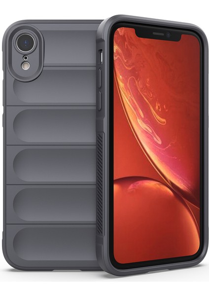 iPhone Xr Kılıf Düşmeye Karşı Yumuşak Tpu Sağlam Telefon Arka Kapağı-Koyu Gri (Yurt Dışından)