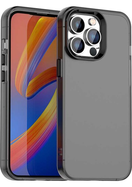 iPhone 14 Pro Max Kılıfı Pc+Tpu+Pet Mat Düşmeye Karşı Dayanıklı Telefon Arka Kapağı-Siyah (Yurt Dışından)