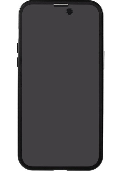 iPhone 14 Pro 6.1 Inç Hd Çift Taraflı Temperli Cam + Metal Tampon Toz Önleyici Manyetik Telefon Kılıfı Kabuğu-Siyah (Yurt Dışından) fırsatları