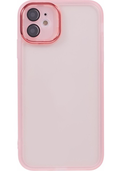 Dksm Serisi iPhone 12 Kılıf Elektrokaplama Kamera Çerçeve Tpu Telefon Kılıfı-Şeffaf Pembe (Yurt Dışından) modelleri