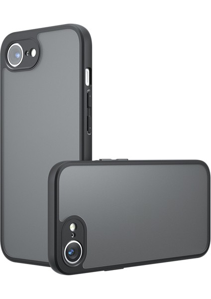 iPhone 16E Kılıfı Pc+Tpu Mat Telefon Kılıfı Anti-Düşme Hava Yastığı ile (Yurt Dışından)