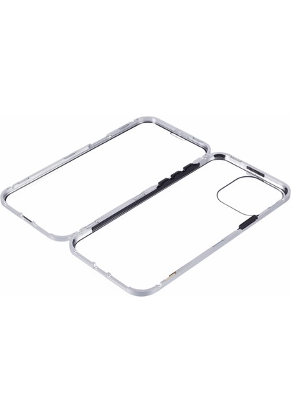 iPhone 16 Pro Kılıf Manyetik Tam Koruma Şeffaf Telefon Kılıfı-Gümüş (Yurt Dışından) indirimleri