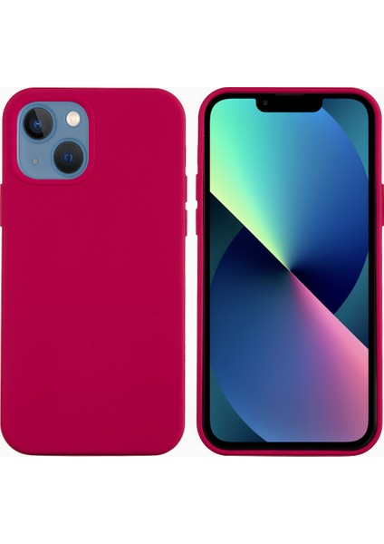 Iyi Korunmuş Çizilmez Sıvı Silikon Telefon Arka Kılıfı Telefon Kılıfı iPhone 13 6.1 Inç-Gül (Yurt Dışından)