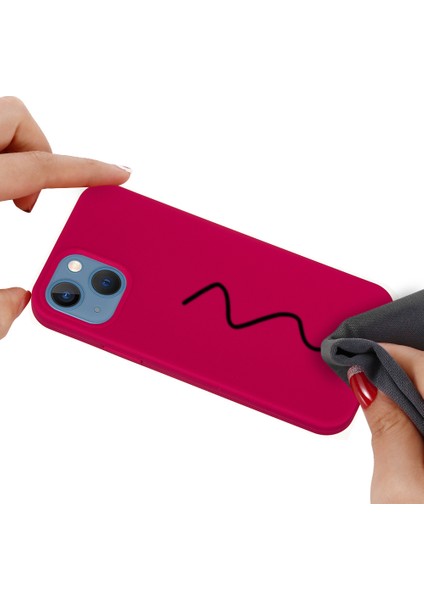 Iyi Korunmuş Çizilmez Sıvı Silikon Telefon Arka Kılıfı Telefon Kılıfı iPhone 13 6.1 Inç-Gül (Yurt Dışından) indirimleri