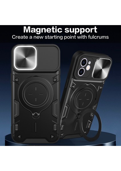 iPhone 11 Için Kayar Kamera Kapağı Düşmeye Lı Pc+Tpu Telefon Kılıfı Döndürülebilir Destekli-Pembe (Yurt Dışından) fiyatları