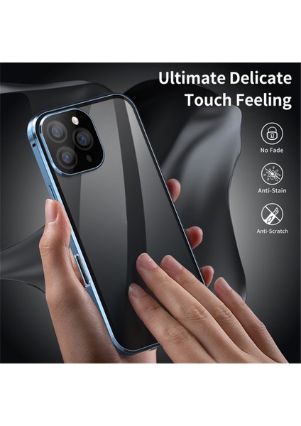 iPhone 16 Pro Kılıf Anti-Casus Çift Taraflı Temperli Cam + Manyetik Metal Çerçeve Telefon Kılıfı-Mor (Yurt Dışından) fırsatları