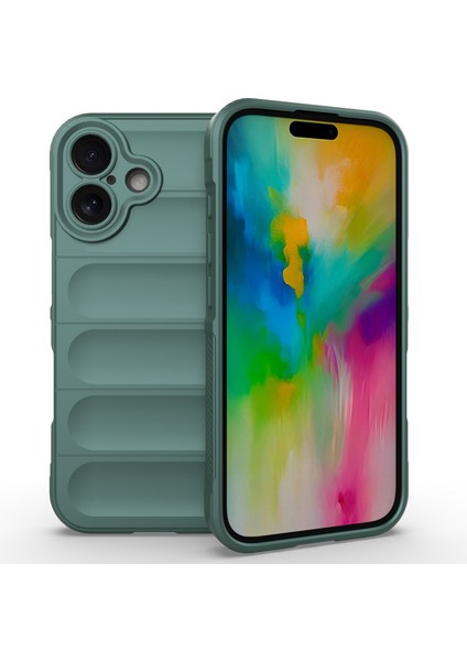 iPhone 16 Tpu Kılıf Çizilmeye Dayanıklı Sağlam Arka Yumuşak Telefon Kılıfı-Yeşil (Yurt Dışından)
