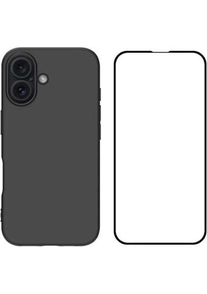 Wanlonfeng Ms Serisi iPhone 16 Plus Tpu Kılıf Mat Kapak Ekran Filmi (Büyük Lens Deliği) (Yurt Dışından)