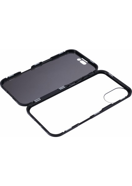 iPhone 16 Plus Anti-Casus Kılıf Manyetik Metal Çerçeve + Çift Taraflı Temperli Cam Telefon Kılıfı - Siyah (Yurt Dışından) indirimleri