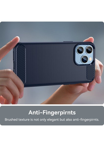 iPhone 14 Pro Max 6.7 Inç Koruyucu Ince Kılıf Fırçalanmış Karbon Fiber Doku Tpu Kılıf Düşmeye Karşı Cep Telefonu Kılıfı-Mavi (Yurt Dışından) indirimleri