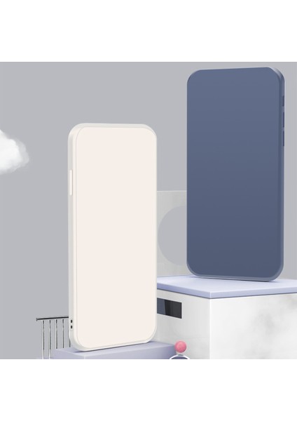 iPhone 15 Pro Max Düz Kenar Ka Telefon Tpu Kılıfı Fiber Astarlı Telefon Kılıfı-Kırmızı (Yurt Dışından) modelleri