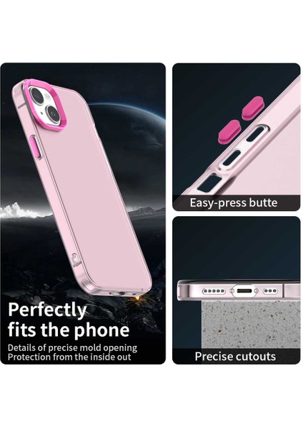 iPhone 15 Plus/14 Plus Kılıf Pc+Tpu+Pet Mat Düşmeye Karşı Dayanıklı Telefon Arka Kapağı-Kırmızı (Yurt Dışından) modelleri