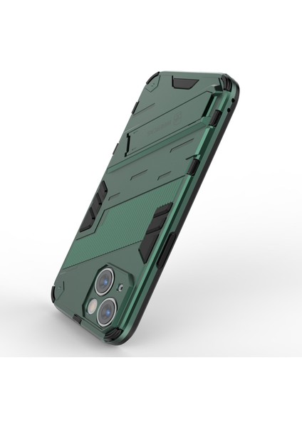 iPhone 14 6.1 Inç Sert Pc Yumuşak Tpu Hibrit Telefon Kılıfı Kickstand Eller Serbest Koruyucu Kılıf-Yeşil (Yurt Dışından) fırsatları
