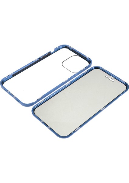 iPhone 16 Pro Anti-Casus Kılıf Manyetik Metal Çerçeve + Çift Taraflı Temperli Cam Telefon Kılıfı - Gümüş (Yurt Dışından) indirimleri