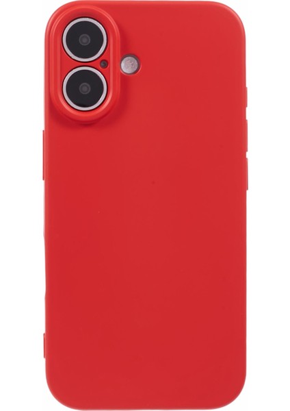 iPhone 16 Plus Kılıf Yumuşak Elyaf Astar Tpu Telefon Kılıfı Kamera Lens Koruması-Kırmızı (Yurt Dışından) modelleri