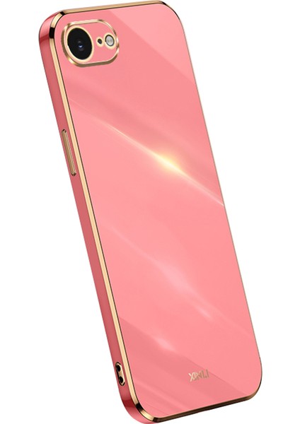 Xınlı iPhone 16E Kılıf Tpu Telefon Kılıfı Galvanik Çerçeveli-Kırmızı (Yurt Dışından)