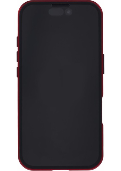 iPhone 16 Anti-Casus Kılıf Manyetik Metal Çerçeve + Çift Taraflı Temperli Cam Telefon Kılıfı - Kırmızı (Yurt Dışından) modelleri