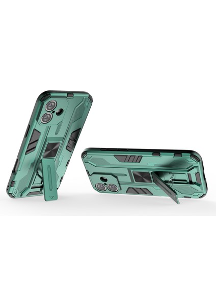 iPhone 16 Plus Kılıf Pc+Tpu Darbeye Dayanıklı Telefon Kılıfı Kickstand Ile-Yeşil (Yurt Dışından) modelleri