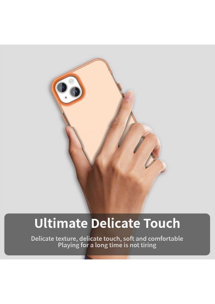 iPhone 15 Plus/14 Plus Kılıf Pc+Tpu+Pet Mat Düşmeye Karşı Dayanıklı Telefon Arka Kapağı-Turuncu (Yurt Dışından) indirimleri