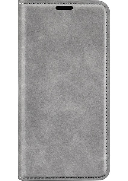 iPhone 14 6.1 Inç Skin-Touch Hissi Deri Cüzdan Kılıf Manyetik Otomatik Kapanan Stand Tpu Darbeye Dayanıklı Iç Kılıf-Gri (Yurt Dışından) fiyatları