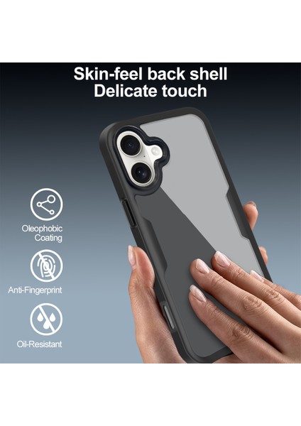 iPhone 16 Kılıfı Akrilik+Tpu Şeffaf Telefon Kılıfı Pet Ekran Filmi-Pembe (Yurt Dışından) fırsatları