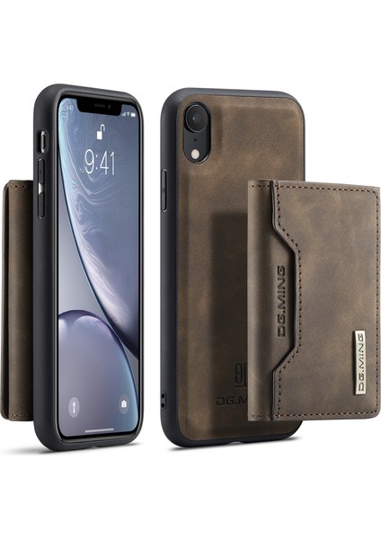Dg.mıng M2 Serisi Çıkarılabilir 2'si 1 Arada Manyetik Cüzdan Tasarım Telefon Hibrit Kılıf Kabuğu Kickstand ile iPhone Xr 6.1 Inç-Kahve (Yurt Dışından)