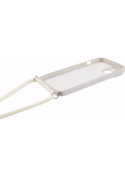 iPhone 15 Tpu Telefon Kılıfı Fiber Astarlı Ka Kaplama Uzun Askılı-Beyaz (Yurt Dışından) modelleri