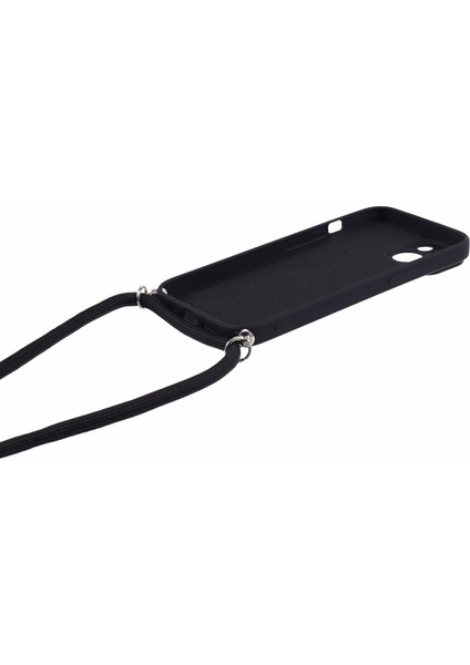 iPhone 15 Tpu Telefon Kılıfı Fiber Astarlı Ka Kaplama Uzun Askılı-Siyah (Yurt Dışından) fırsatları