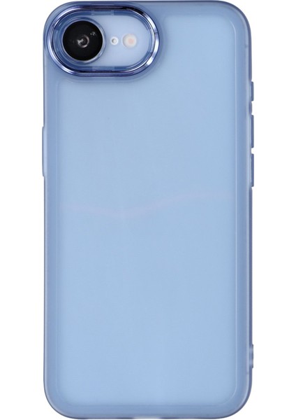 iPhone 16E Kılıfı Elektrokaplama Kamera Çerçevesi Tpu Telefon Kılıfı-Şeffaf Mavi (Yurt Dışından) modelleri