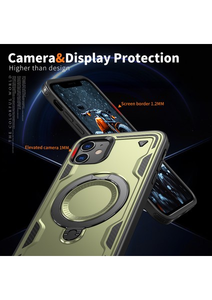 iPhone 11/xr Kılıfı Için Magsafe Askeri Koruma Pc+Tpu Kickstand Telefon Kılıfı ile Uyumlu-Zeytin Yeşili (Yurt Dışından) indirimleri