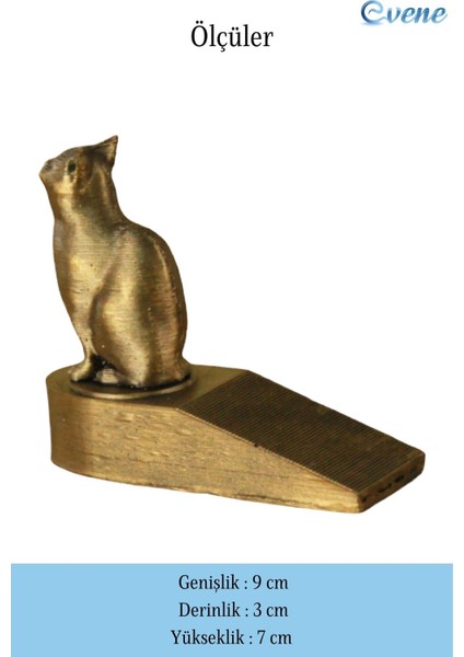 Kapı Stoperi Altın Eskitme Renk Dekoratif Kapı Tutucu Durdurucu 2 Adet Model 2