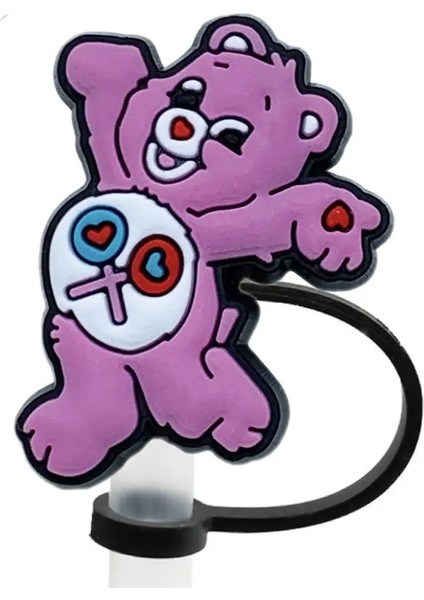 1-20PCS Gökkuşağı Ayı Saman Kapak Kapağı 10MM Cam Fincan Saman Fişi Yeniden Kullanılabilir Sıçrama Geçirmez Içme Fit Fincan Saman Kapağı Takılar Kolye Renk: 03 (Yurt Dışından)