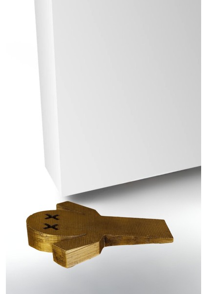 Kapı Stoperi Altın Eskitme Renk Dekoratif Kapı Tutucu Durdurucu Model 3