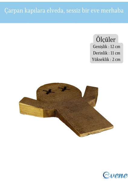 Kapı Stoperi Altın Eskitme Renk Dekoratif Kapı Tutucu Durdurucu Model 3