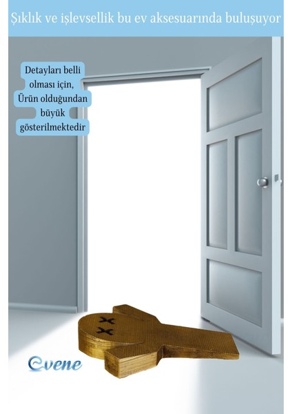 Kapı Stoperi Altın Eskitme Renk Dekoratif Kapı Tutucu Durdurucu Model 3