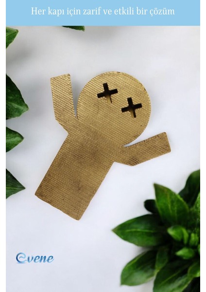 Kapı Stoperi Altın Eskitme Renk Dekoratif Kapı Tutucu Durdurucu Model 3