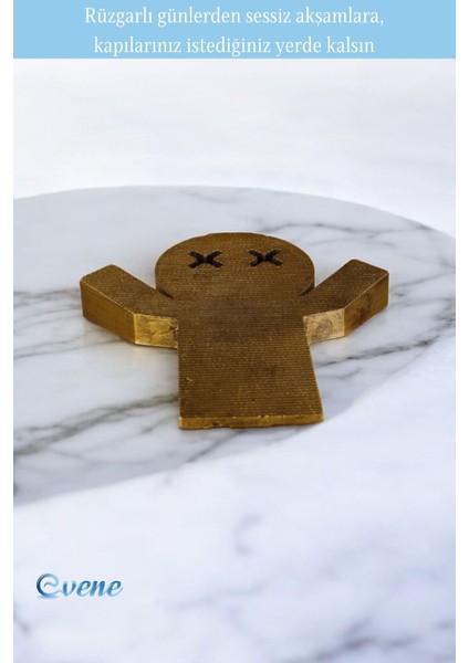 Kapı Stoperi Altın Eskitme Renk Dekoratif Kapı Tutucu Durdurucu Model 3