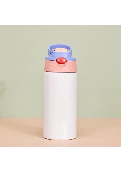 12 Oz Süblimasyon Düz Yudum Fincan Paslanmaz Çelik Çift Duvar Su Şişesi Taşınabilir Çocuklar Termos Çocuk Günü Hediyesi Drinkwarecapacity: 350ML/RENK: Mor (Yurt Dışından)