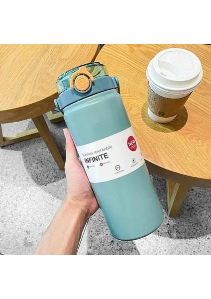 1l Paslanmaz Çelik Termal Su Şişesi Termozları Soğuk Sıcak Içecekler Termos Kupası Fitness Vakum Şişesi Samanlı Tumbler Portablecapacity: 1200ML/RENK: Mavi (Yurt Dışından)