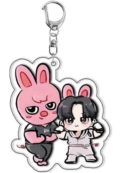 Skzoo Stray Kids Keychain Akrilik Kpop Keychaın ​​aksesuarları, Sokak Kids Aksesuarları Yaratıcı Çantalar Araba Keychain Friends Kilo: Z22 (Yurt Dışından)