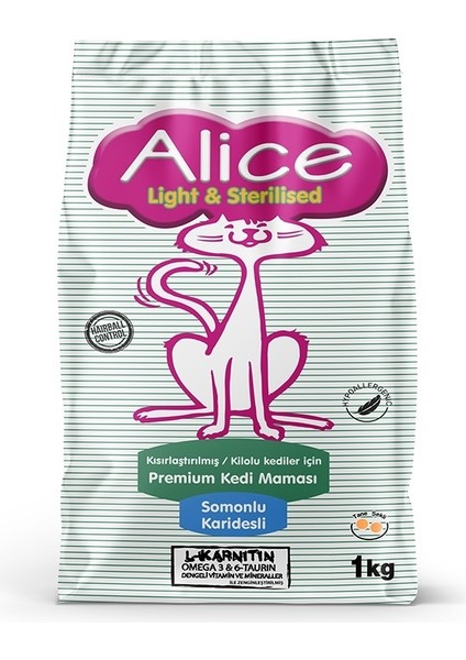 Light & Sterilised Somonlu Karidesli - Kısırlaştırılmış / Kilolu Kediler Için 3x1 kg ( 3 Adet 1 Kg) modelleri