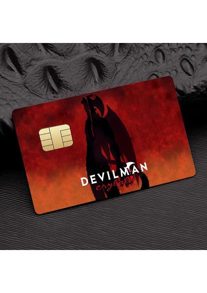 Anime Devilman Crybaby Anmie Sticker Film Kredi Kartı Bankası Banka Kartı Front Tolor Için Cilt Kapağı: Z10/BOYUT: 1 Set (Yurt Dışından)