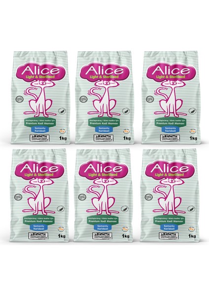 Light & Sterilised Somonlu Karidesli - Kısırlaştırılmış / Kilolu Kediler Için 6x1 kg (6 Adet)