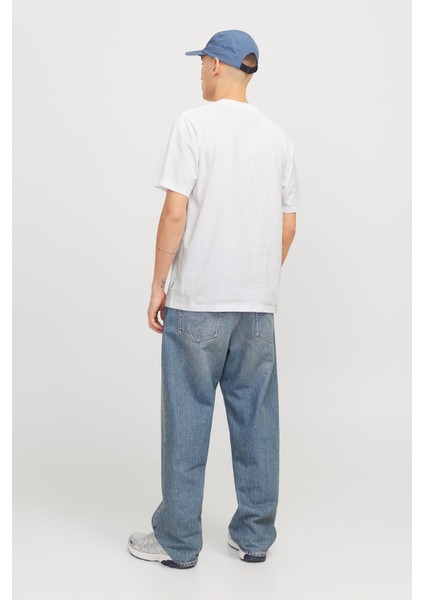 Jack & Jones JCOTARMAC CAMO FRONT TEE Beyaz Erkek Kısa Kol T-Shirt modelleri